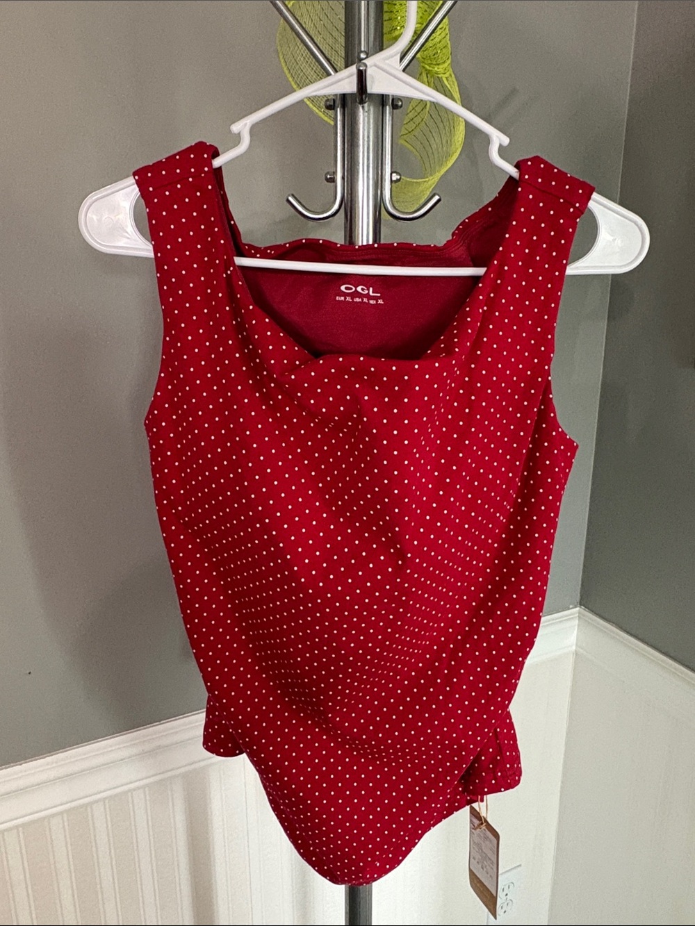 OGL Red Polka Dot Sleeveless Tank